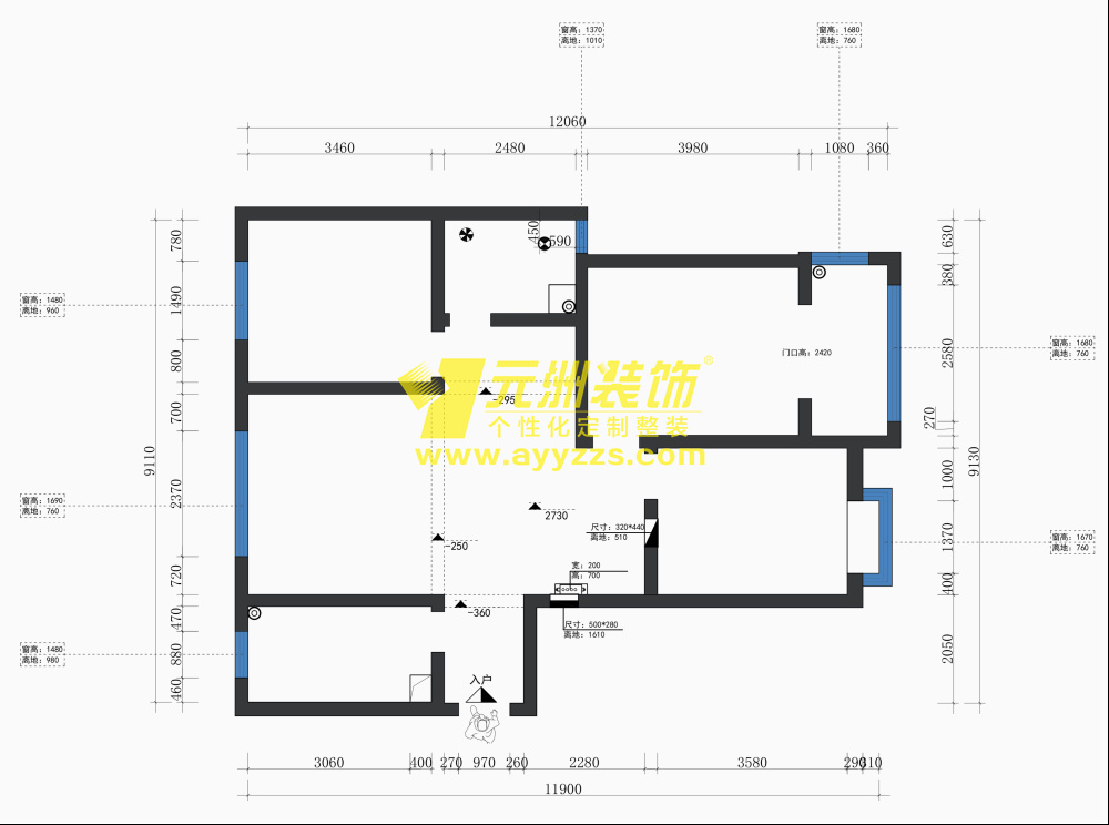 2單元2001室124平米